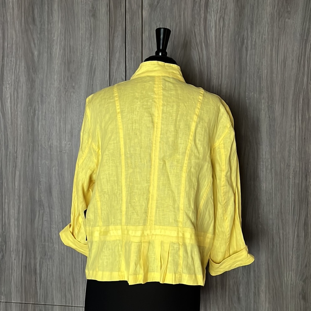 Multiples yellow Linen Jacket - Picture 6 of 11
